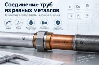 Соединение труб из разных металлов
